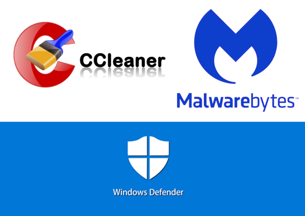 CCleaner Malwarebytes MS Defender